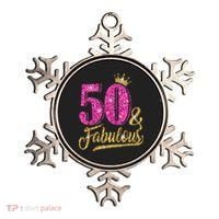 50 Years Old Gift 50 & Fabulous 50th Birthday Pink Crown Ornament thumb 0