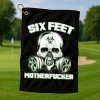 6 Feet MotherF-ucker Golf Towel thumb 1