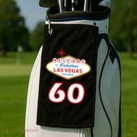 60 Years Old In Vegas - 60th Birthday Golf Towel thumb 2