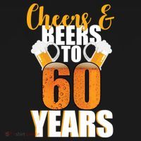 60th Birthday Cheers & Beers To 60 Years Bucket Hat thumb 4