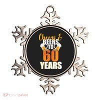 60th Birthday Cheers & Beers To 60 Years Ornament thumb 0
