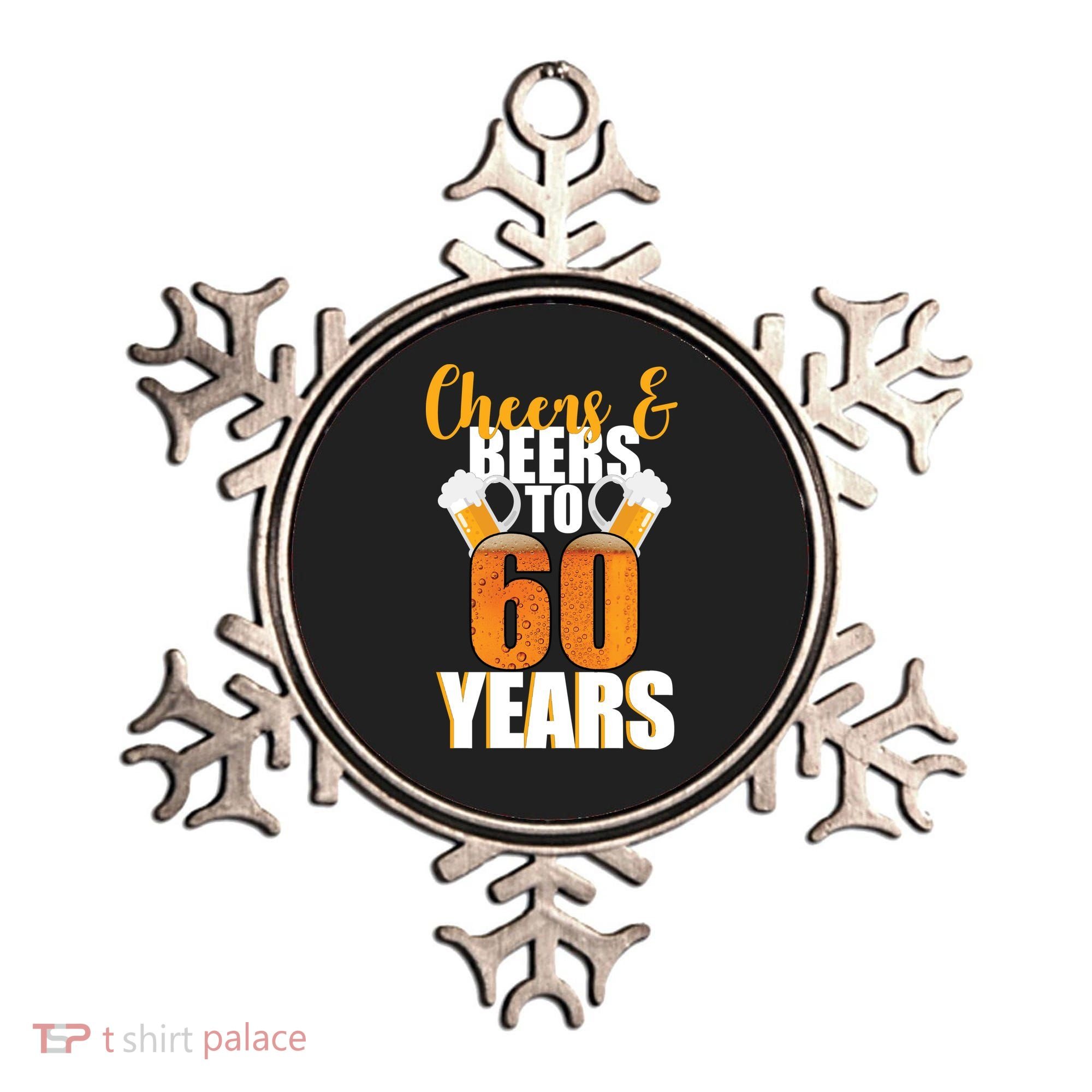 60th Birthday Cheers & Beers To 60 Years Ornament