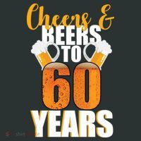 60th Birthday Cheers & Beers To 60 Years Mousepad thumb 1