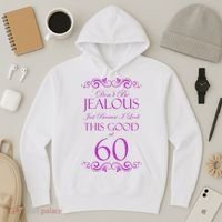 60th Birthday: Don't Be Jealous Just Because I Look This Good At 60 Hoodie thumb 3