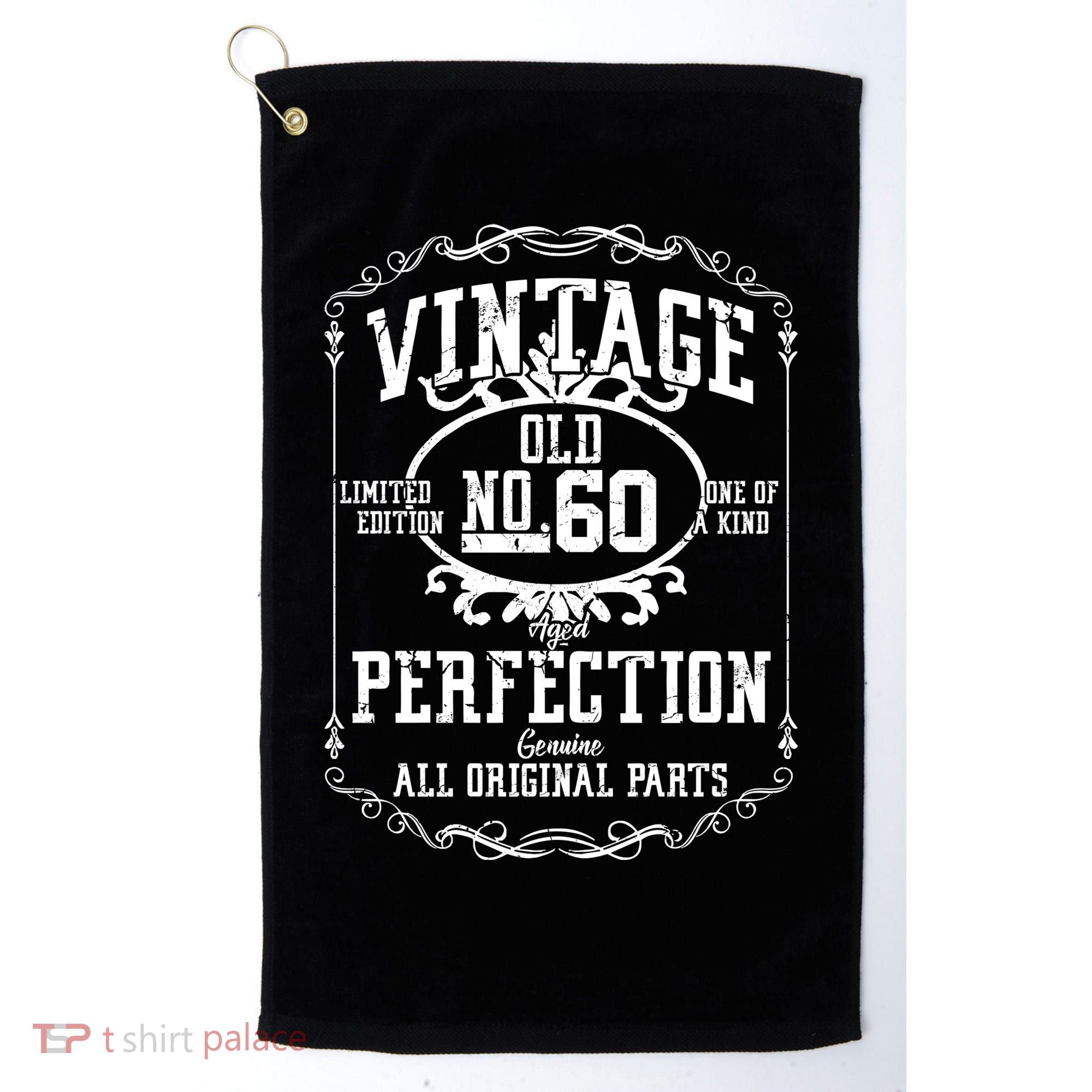 60th Birthday Genuine All Original Parts Golf Towel