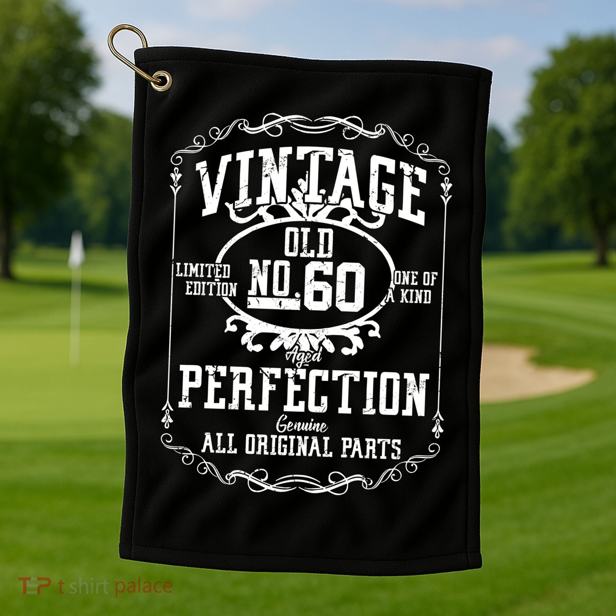 60th Birthday Genuine All Original Parts Golf Towel