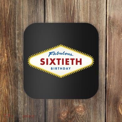 60th Birthday Las Vegas Fabulous Sixtieth Coaster