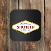 60th Birthday Las Vegas Fabulous Sixtieth Coaster thumb 0