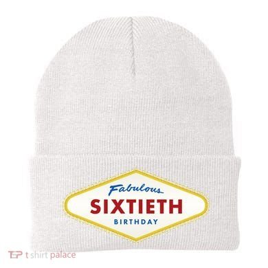 60th Birthday Las Vegas Fabulous Sixtieth Beanie