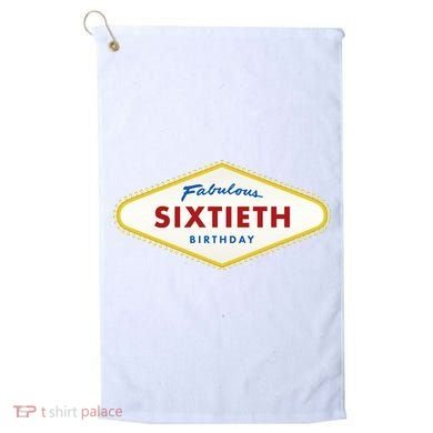 60th Birthday Las Vegas Fabulous Sixtieth Golf Towel