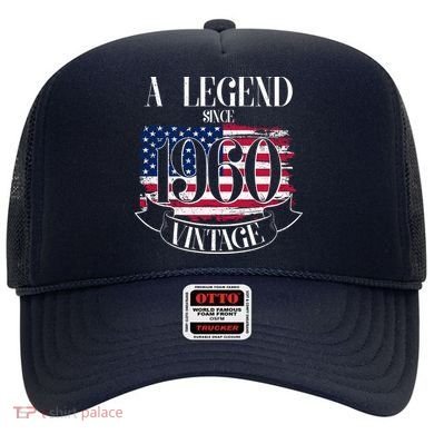 60th Birthday Legend Since 1960 Vintage USA Flag Hat