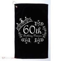 60th Birthday Princess Golf Towel thumb 0