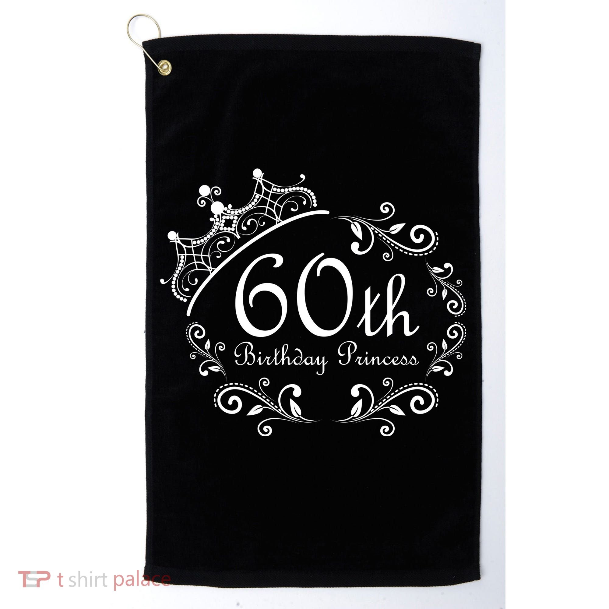 60th Birthday Princess Golf Towel