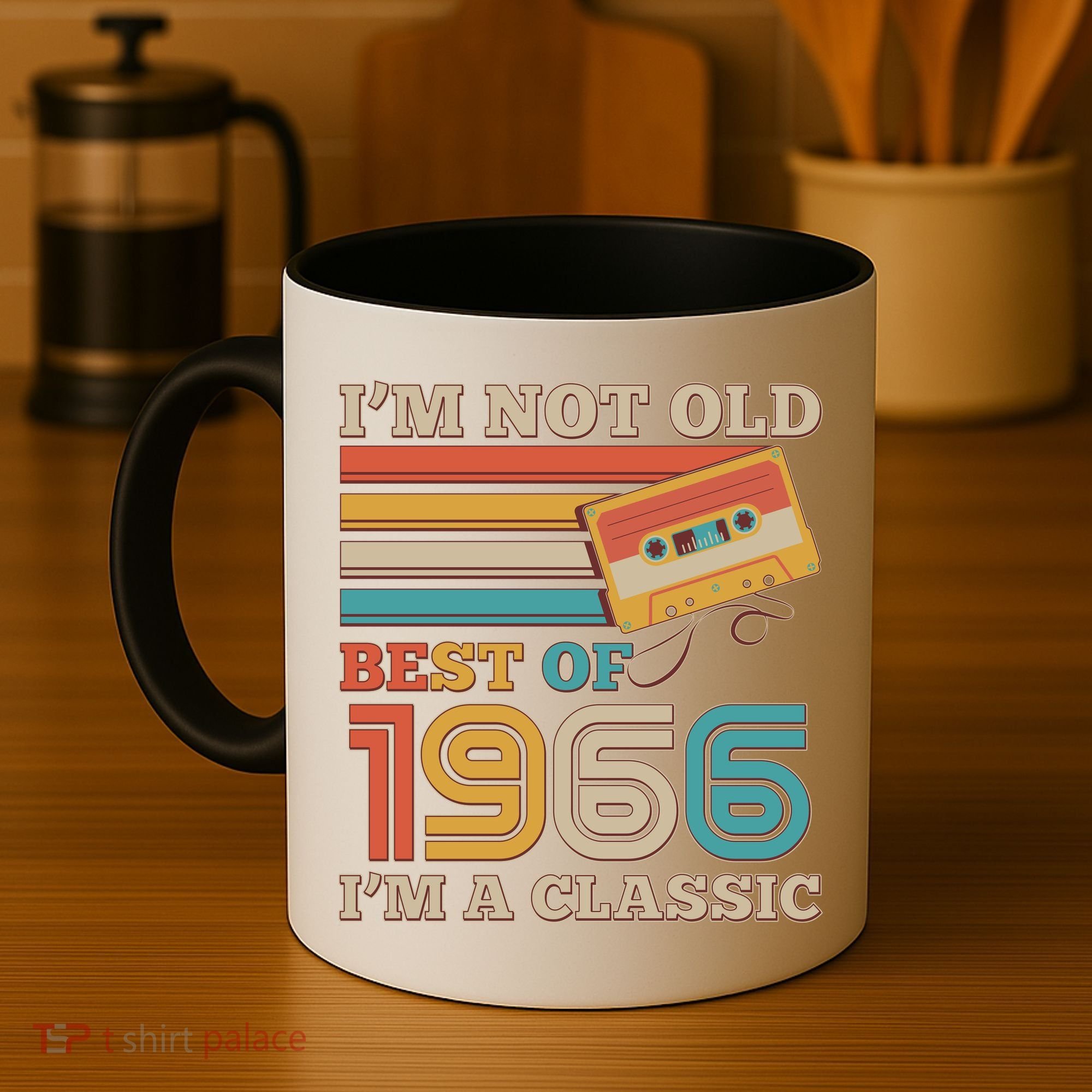 60th 1966 Birthday Retro I'm Not Old I'm A Classic Best Of Cassette Tape  Coffee Mug