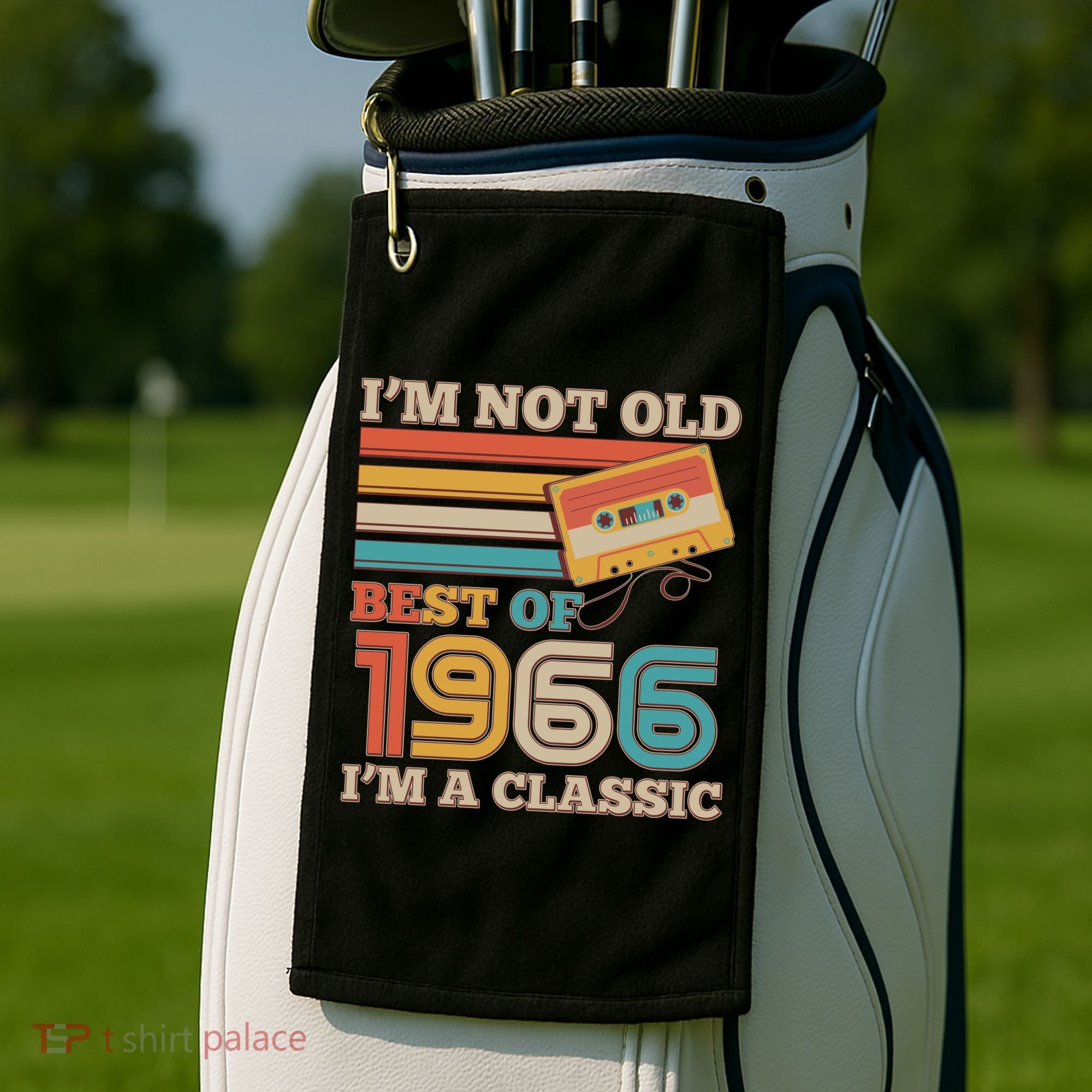 60th 1966 Birthday Retro I'm Not Old I'm A Classic Best Of Cassette Tape  Golf Towel