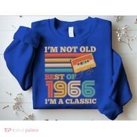 60th 1966 Birthday Retro I'm Not Old I'm A Classic Best Of Cassette Tape  Sweatshirt thumb 2