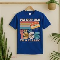 60th 1966 Birthday Retro I'm Not Old I'm A Classic Best Of Cassette Tape  T-Shirt thumb 2