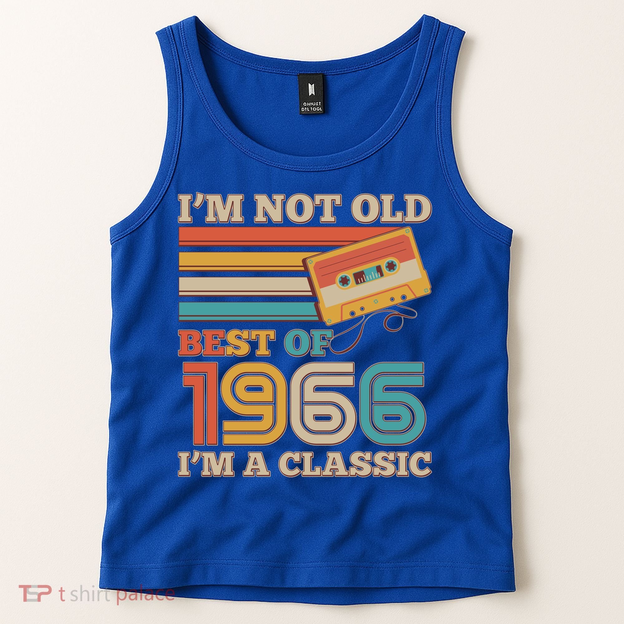60th 1966 Birthday Retro I'm Not Old I'm A Classic Best Of Cassette Tape  Tank Top