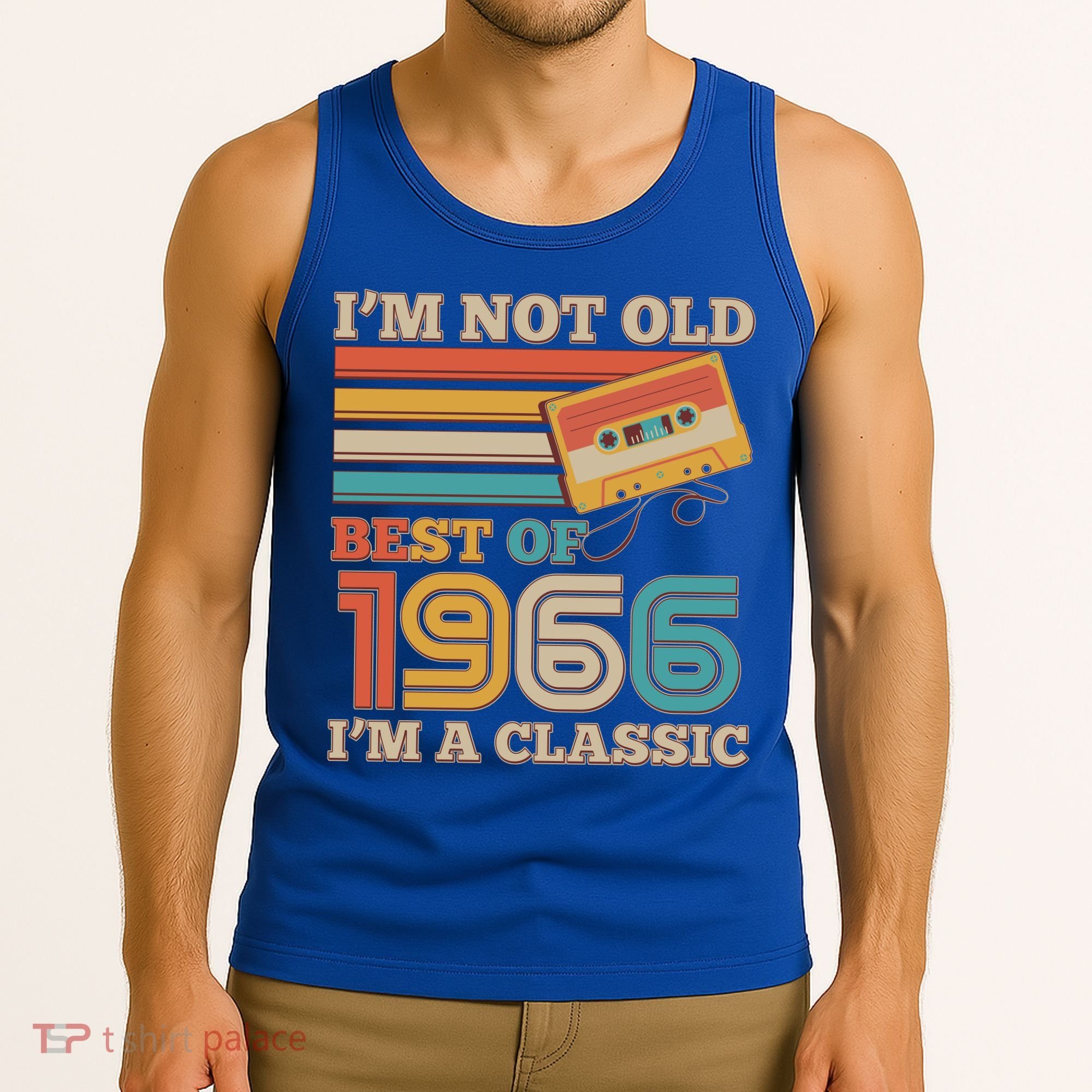 60th 1966 Birthday Retro I'm Not Old I'm A Classic Best Of Cassette Tape  Tank Top