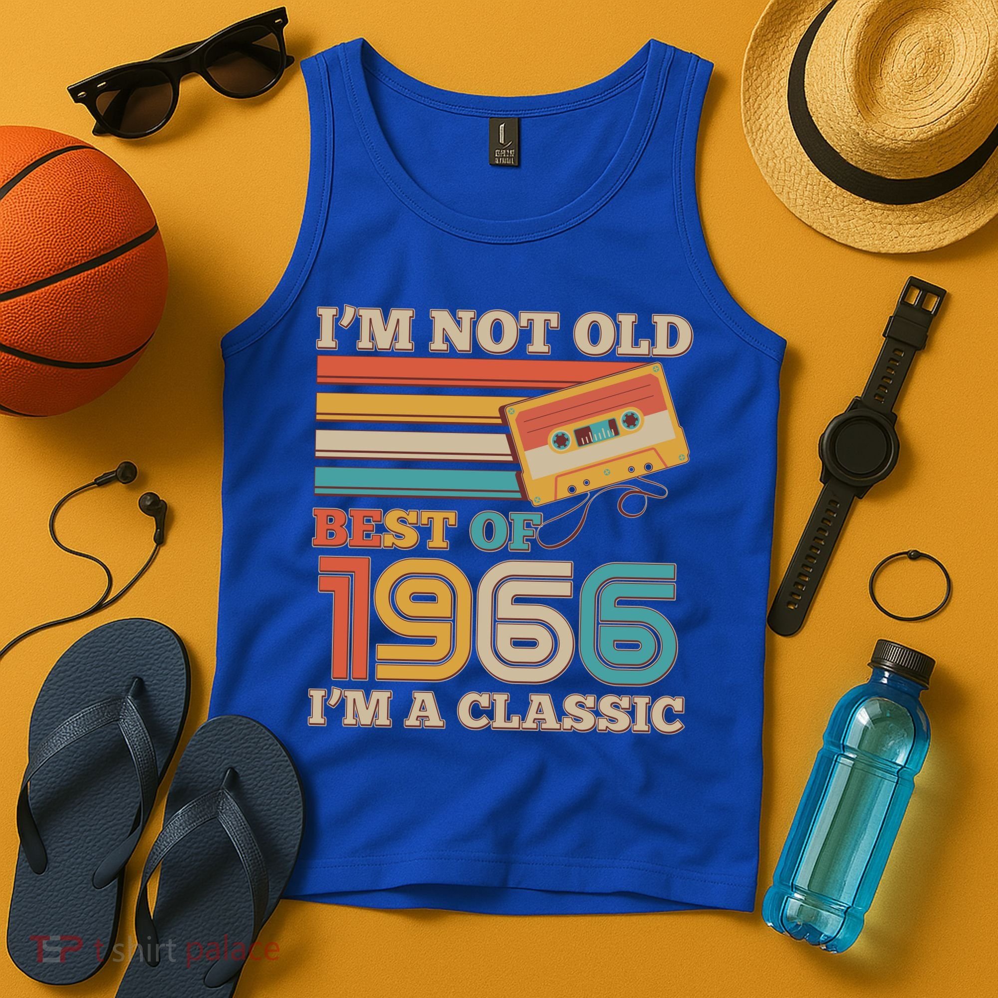 60th 1966 Birthday Retro I'm Not Old I'm A Classic Best Of Cassette Tape  Tank Top