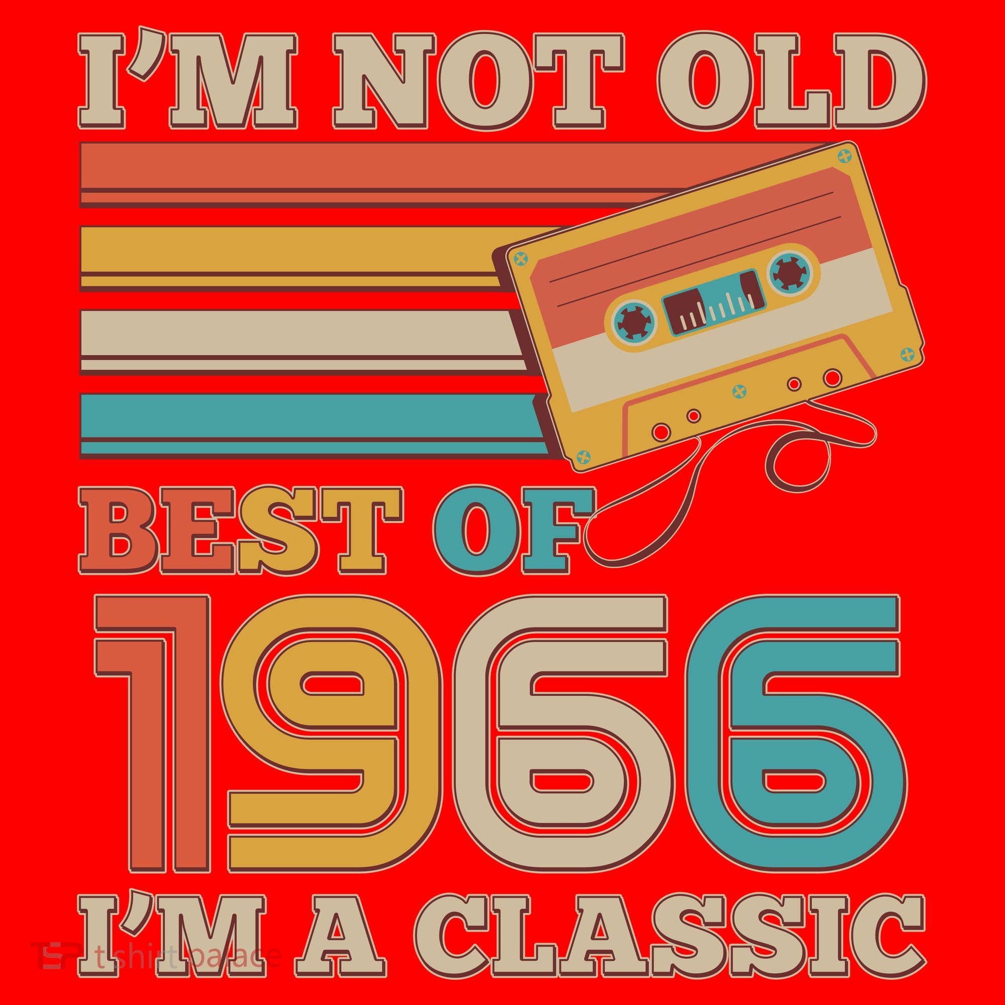 60th 1966 Birthday Retro I'm Not Old I'm A Classic Best Of Cassette Tape  Santa Hat