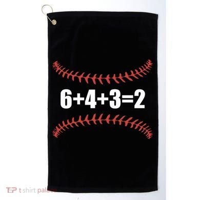 6+4+3 2 Baseball Double Play Funny Baseball Lover Player Cute Gift Golf Towel