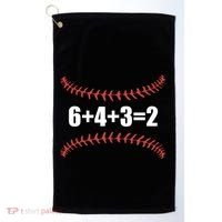 6+4+3 2 Baseball Double Play Funny Baseball Lover Player Cute Gift Golf Towel thumb 0