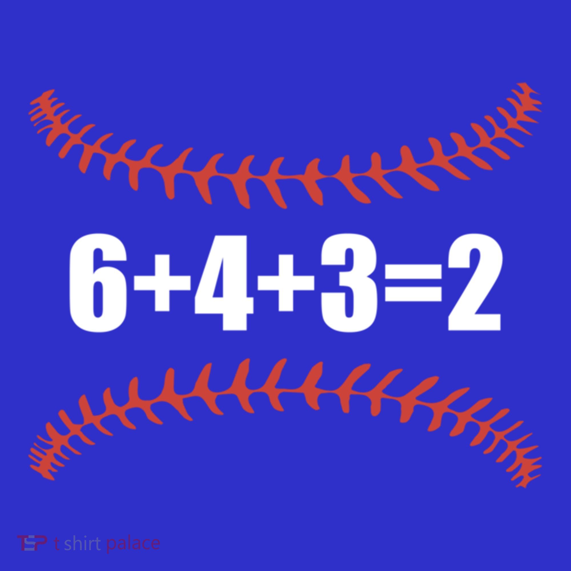 6+4+3 2 Baseball Double Play Funny Baseball Lover Player Cute Gift Hoodie