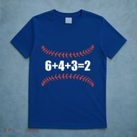 6+4+3 2 Baseball Double Play Funny Baseball Lover Player Cute Gift T-Shirt thumb 5