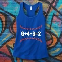 6+4+3 2 Baseball Double Play Funny Baseball Lover Player Cute Gift Women's Tank Top thumb 3
