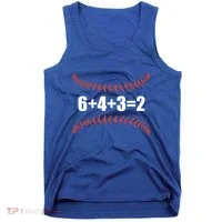 6+4+3 2 Baseball Double Play Funny Baseball Lover Player Cute Gift Tank Top thumb 0