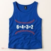 6+4+3 2 Baseball Double Play Funny Baseball Lover Player Cute Gift Tank Top thumb 2
