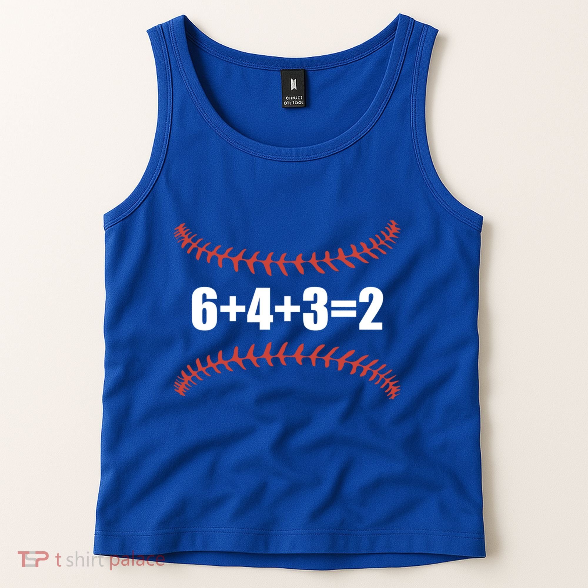 6+4+3 2 Baseball Double Play Funny Baseball Lover Player Cute Gift Tank Top