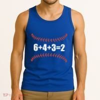 6+4+3 2 Baseball Double Play Funny Baseball Lover Player Cute Gift Tank Top thumb 3