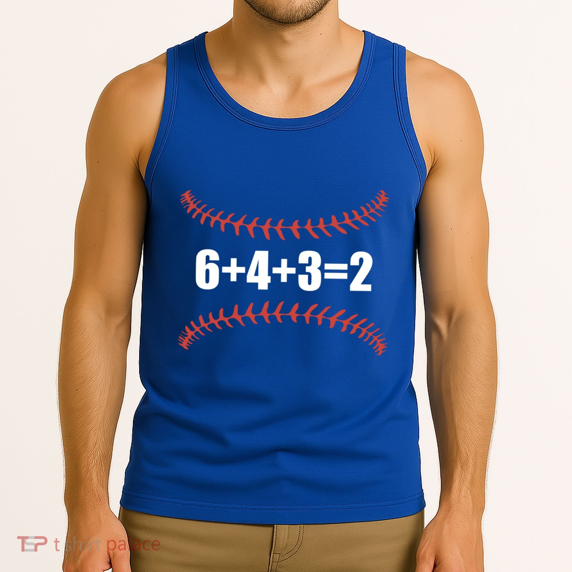 6+4+3 2 Baseball Double Play Funny Baseball Lover Player Cute Gift Tank Top