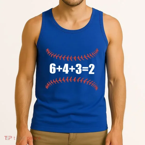 6+4+3 2 Baseball Double Play Funny Baseball Lover Player Cute Gift Tank Top