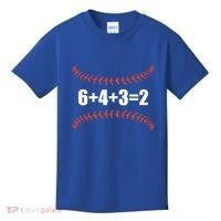 6+4+3 2 Baseball Double Play Funny Baseball Lover Player Cute Gift Kids T-Shirt thumb 0