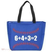 6+4+3 2 Baseball Double Play Funny Baseball Lover Player Cute Gift Tote Bag thumb 0