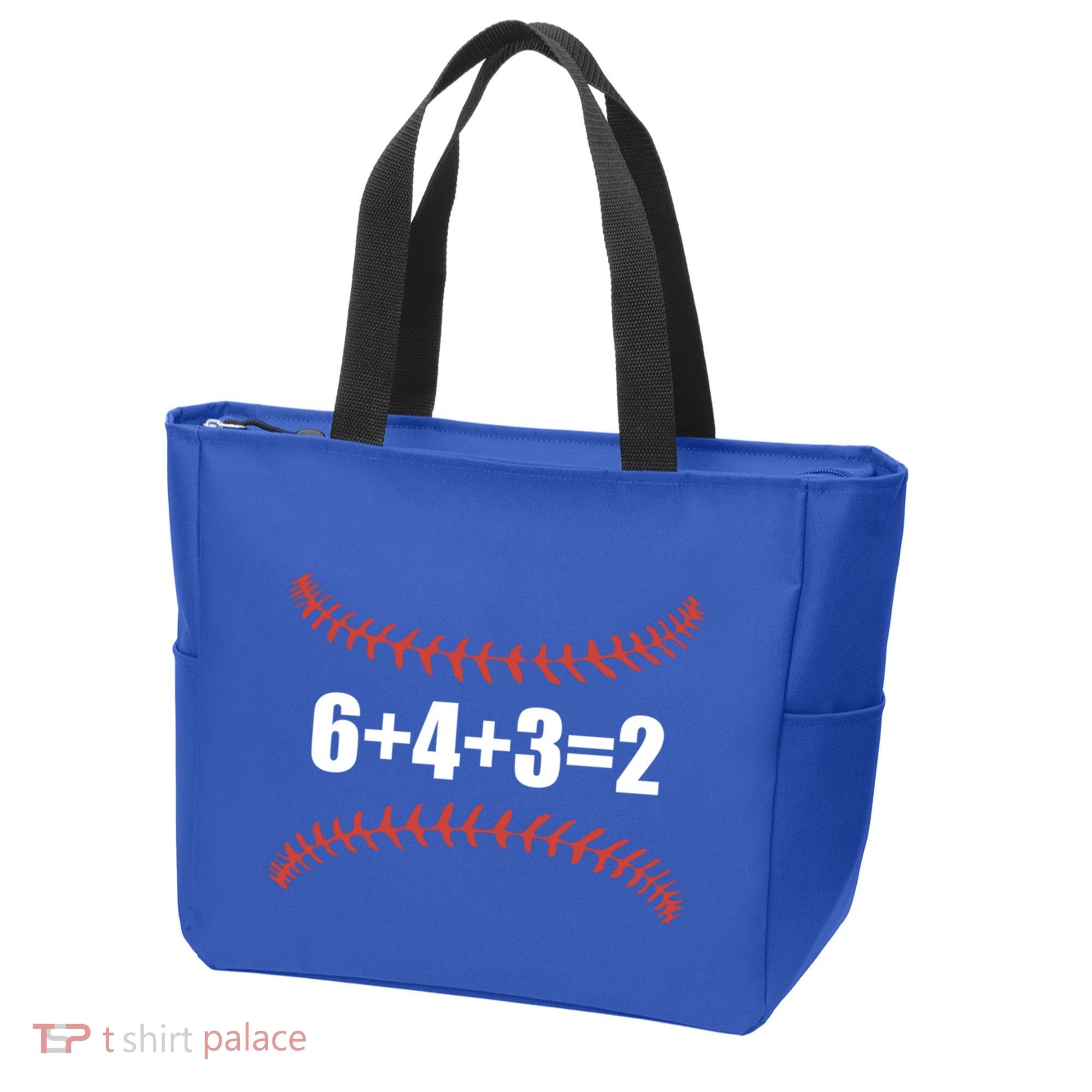 6+4+3 2 Baseball Double Play Funny Baseball Lover Player Cute Gift Tote Bag