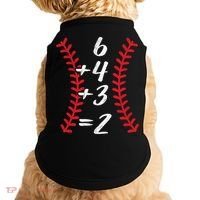 6+4+3 2 Baseball Laces Funny Double Play Math Turn Two Cute Gift Doggie Tank thumb 0