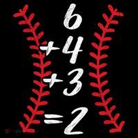6+4+3 2 Baseball Laces Funny Double Play Math Turn Two Cute Gift Women's Hoodie thumb 2