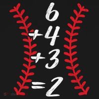 6+4+3 2 Baseball Laces Funny Double Play Math Turn Two Cute Gift Ornament thumb 1