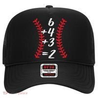 6+4+3 2 Baseball Laces Funny Double Play Math Turn Two Cute Gift Hat thumb 0