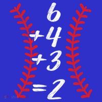 6+4+3 2 Baseball Laces Funny Double Play Math Turn Two Cute Gift Coaster thumb 2