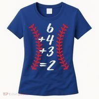 6+4+3 2 Baseball Laces Funny Double Play Math Turn Two Cute Gift Women's T-Shirt thumb 0