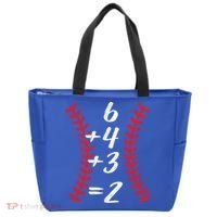 6+4+3 2 Baseball Laces Funny Double Play Math Turn Two Cute Gift Tote Bag thumb 0