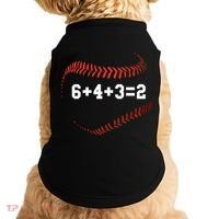 6 4 3=2 Double Play Baseball Player Gift Baseball Saying Doggie Tank thumb 0