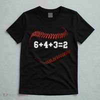 6 4 3=2 Double Play Baseball Player Gift Baseball Saying T-Shirt thumb 5