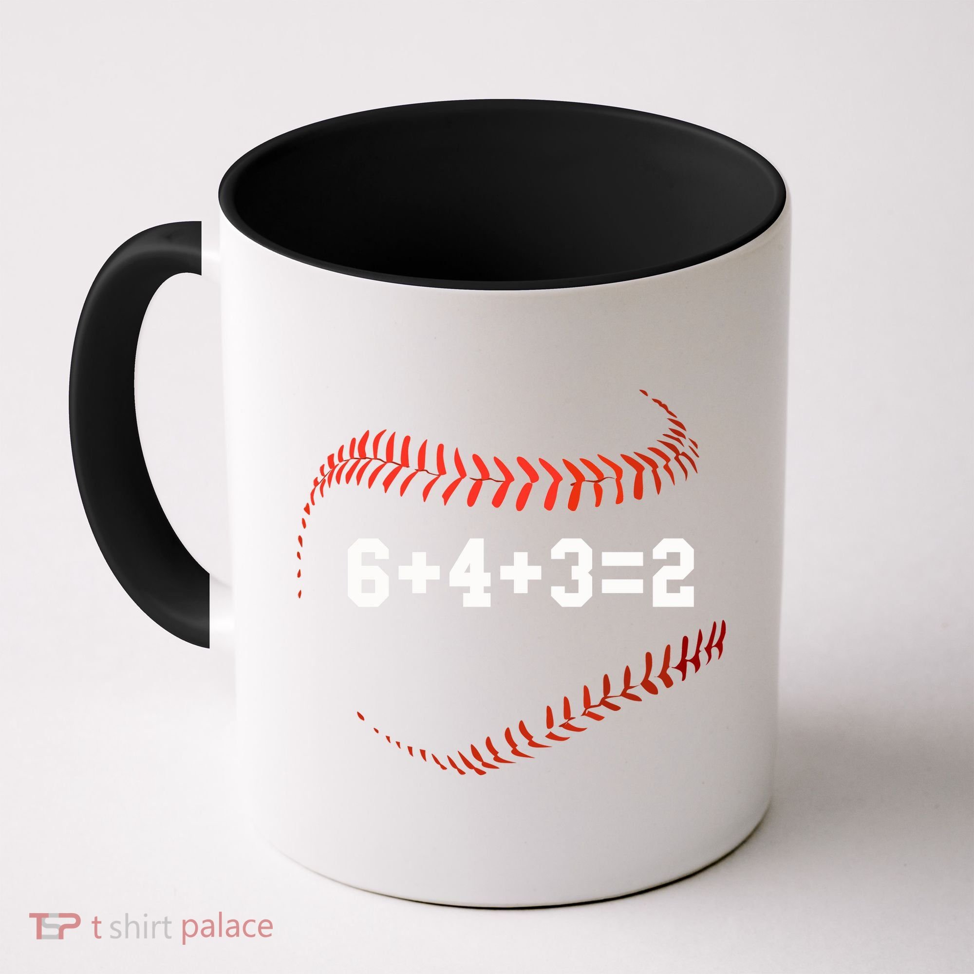6 4 3=2 Double Play Baseball Player Gift Baseball Saying Coffee Mug