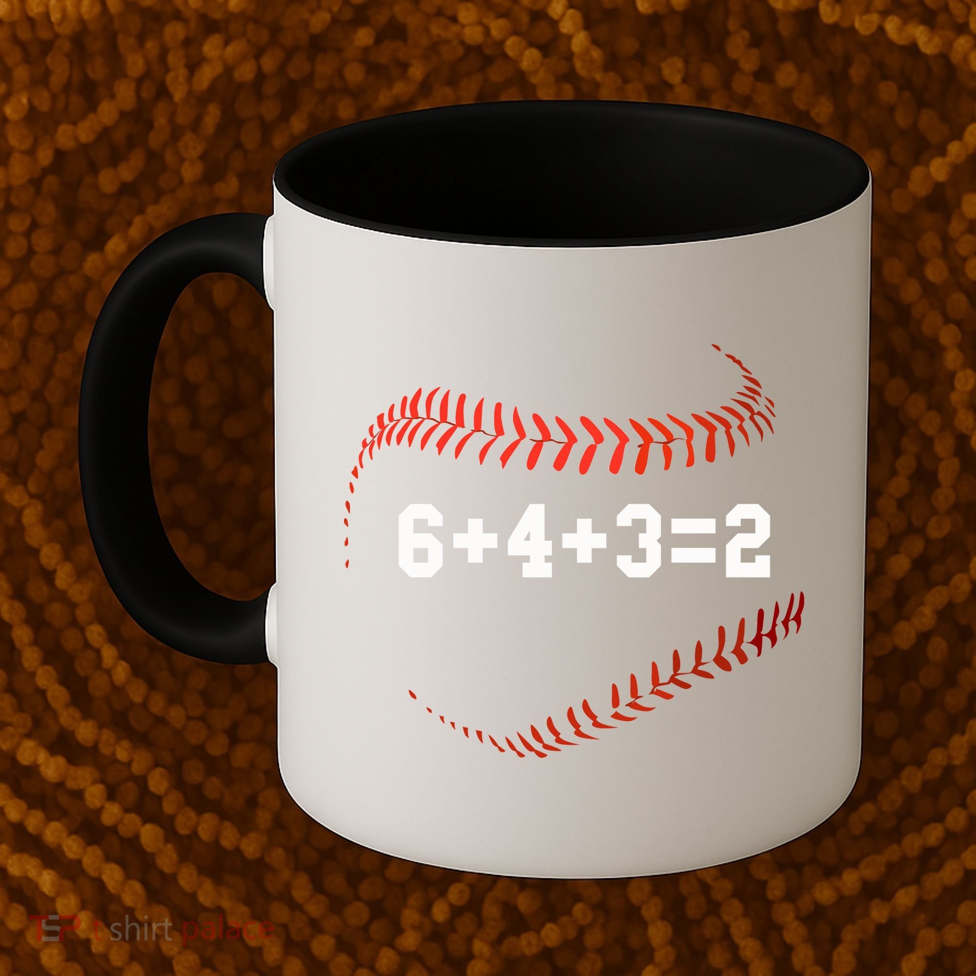 6 4 3=2 Double Play Baseball Player Gift Baseball Saying Coffee Mug